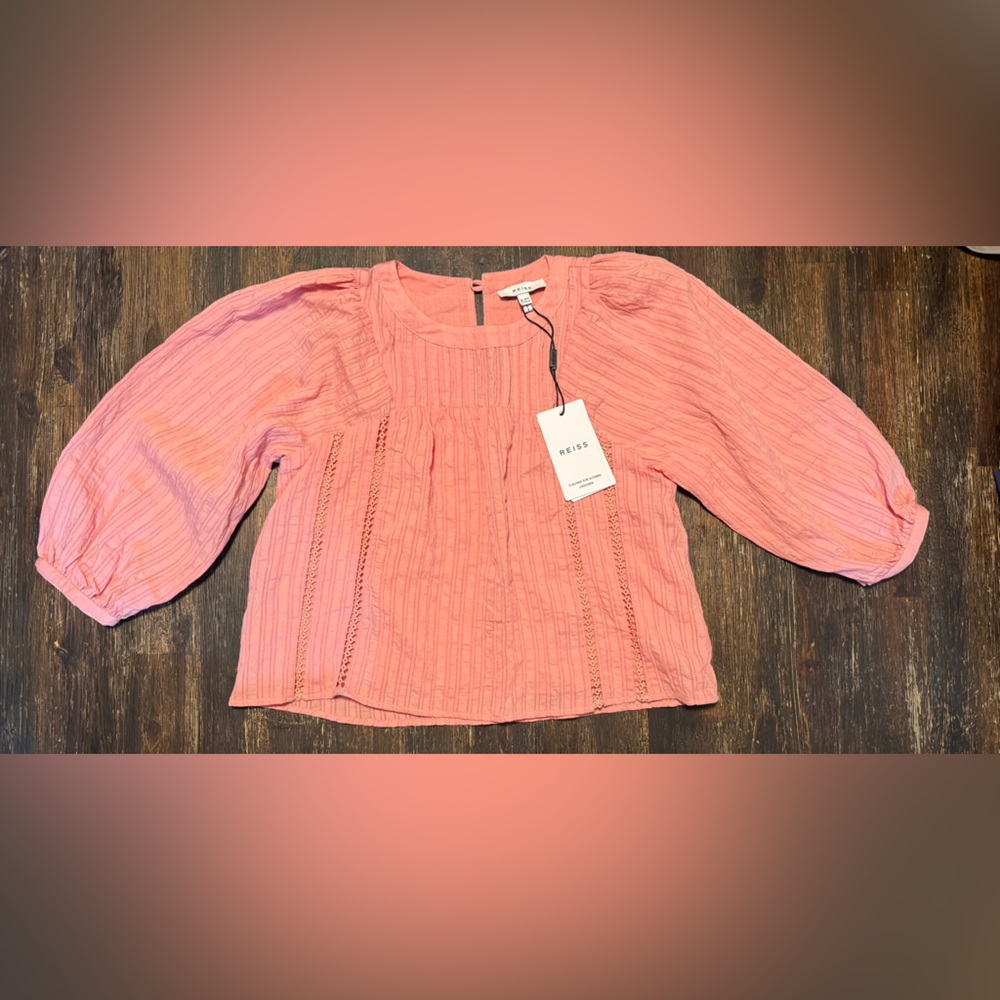 Reiss Coral Pleated Blouse